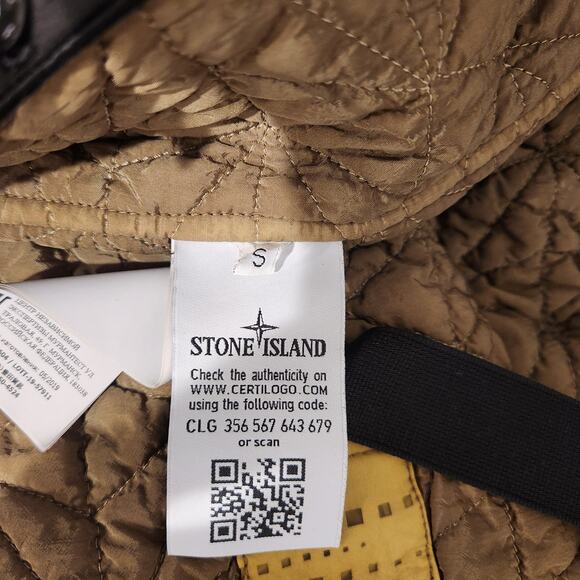 Stone Island Shadow Project Lasered Poly-Hide  gold bomber jacket size small - Picture 7 of 11